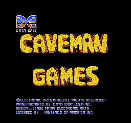 Caveman Games (USA) Title Screen